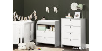 Cookie Changing Table (Soft Gray and Pure White) 10278